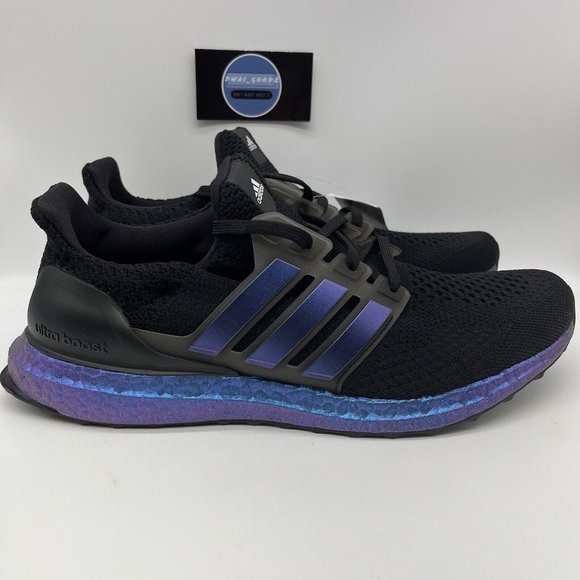 adidas UltraBoost 5.0 DNA Men's Running Shoe Black Metallic Blue 8 / 10.5 GY8614 - Picture 1 of 7